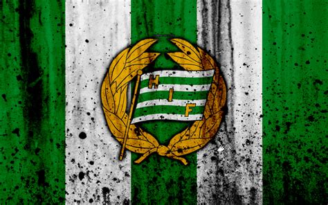 Download wallpapers 4k fc hammarby grunge allsvenskan soccer art football club sweden hammarby ...