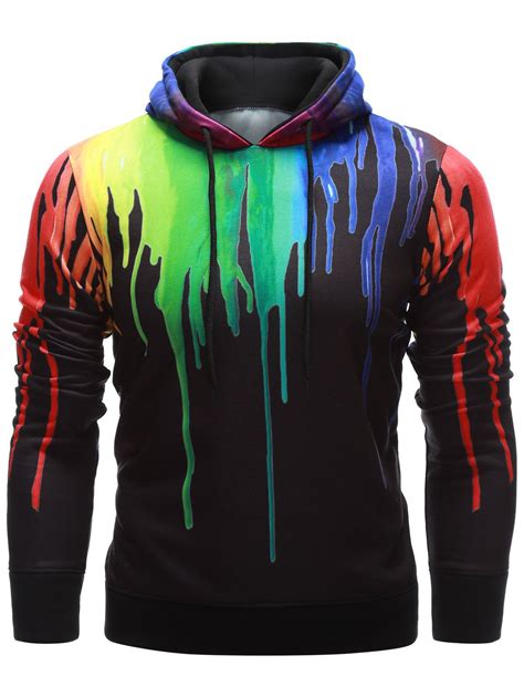 Long Sleeve Paint Dripping Hoodie | Kläder och Inspiration