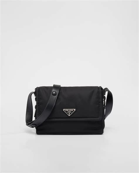 Black Small padded Re-Nylon shoulder bag | Prada