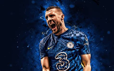 Download Mateo Kovacic, 4k, blue neon lights, Chelsea FC, Premier League, soccer, Croatian ...