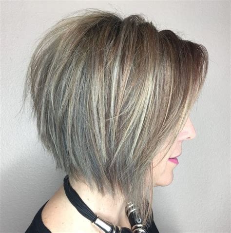 Ash Blonde And Gray Choppy Bob | Layered bob hairstyles, Bob hairstyles, Choppy bob hairstyles