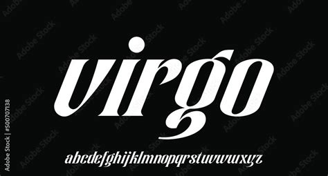 virgo. the luxury and elegant font glamour style Stock Vector | Adobe Stock