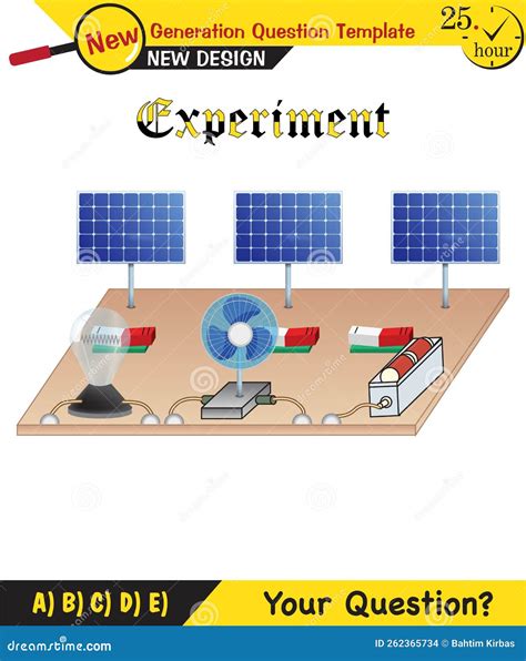 Physics, Simple Electric Motor, Electric Experiment Stock Illustration ...