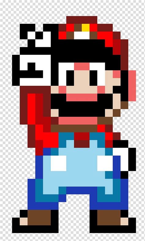 Mario Jumping Pixel Art Grid - Draw Easy