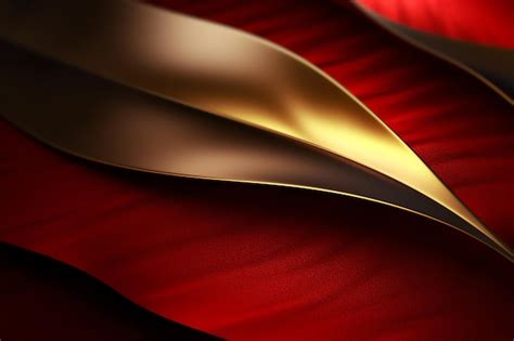 Premium Photo | Red and gold wallpaper with a red background