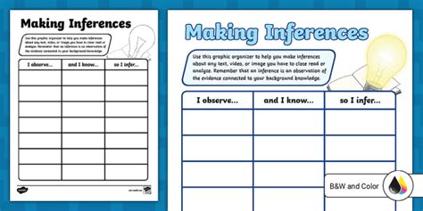 Inference Graphic Organizer