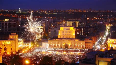 Thousands Celebrate As Armenia's Longtime Ruler Sarkisian Steps Down