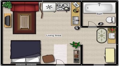 Famous Efficiency Apartment Floor Plan Ideas References - French Country Cottages