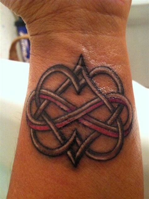 This is my double heart infinity in color | Couple tattoos love, Couple ...