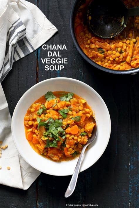 Chana Dal Veggie Soup - Vegan Richa