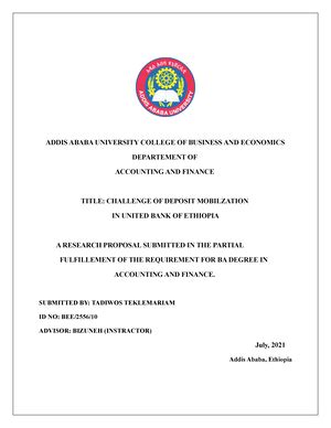 Laboratory assessment - Kotebe University of Education Minilik I Science Shared Campus Page 1 of ...