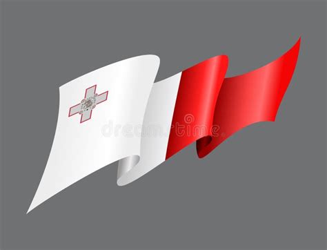 Maltese Flag Wavy Abstract Background. Vector Illustration. Stock Vector - Illustration of ...