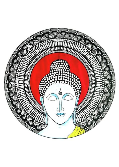 Buddha Mandala Drawing by Sowmya Raghunathan - Pixels