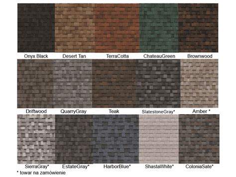 Owens Corning Roof Shingles Color Chart