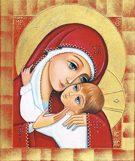 Icon of Mother & Child by Daniela Prezioso Religious Images, Religious Icons, Religious Art ...