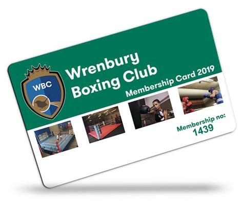 Boxing Club Membership Card Printing - CPcards