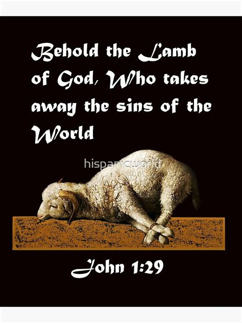 "Jesus Lamb of God Who Takes Away the Sins of the World - John 1:29 ...