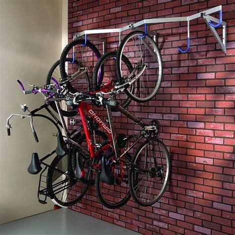 Heavy Duty Wall Mounted Vertical Bike Racks - 6 Bikes| PARRS