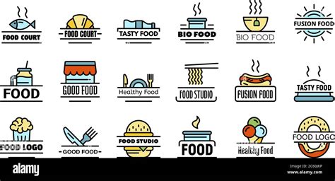 Food courts breakfast logo vector flat Stock Vector Image & Art - Alamy