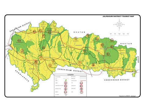 (PDF) JALPAIGURI DISTRICT TOURIST MAPjalpaiguri.gov.in/map/tourist.pdf · forest road (nh & sh ...