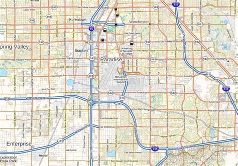 McCarran International Airport Map, Nevada