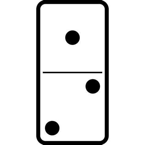 Domino tile 1-2 vector clip art | Free SVG