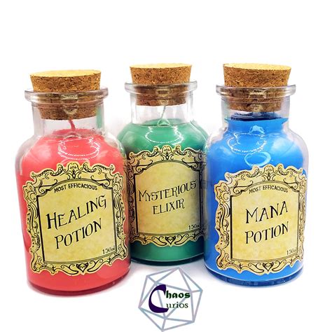 Mana Potion Candle Gamer RPG Gift Dnd Ambience Magic User - Etsy