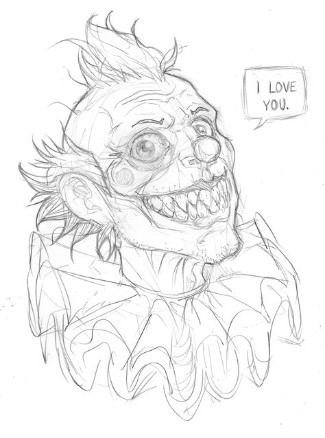 ArtStation - Creepy Clown Sketch