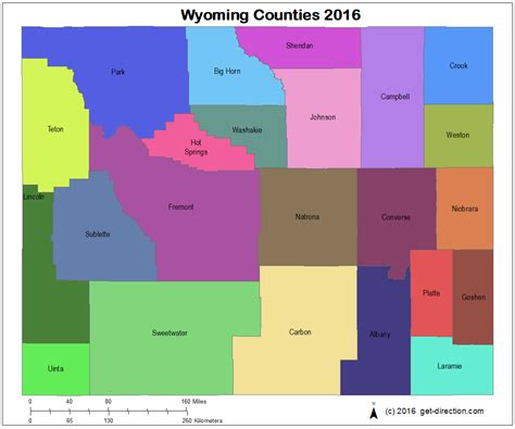 Map of Wyoming Counties