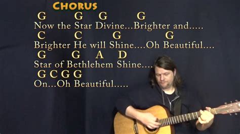 Beautiful Star Of Bethlehem (Christmas) Guitar Lesson Chord Chart in G ...