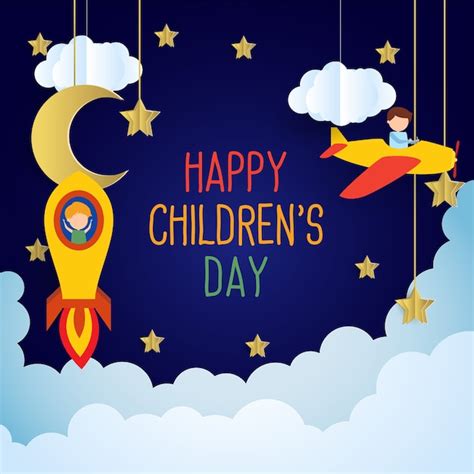 Premium Vector | Happy children's day for children celebration poster