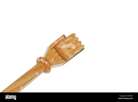 wooden back scratcher carved into a hand Stock Photo - Alamy