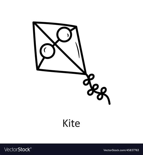 Kite outline icon design holi Royalty Free Vector Image