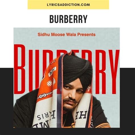 BURBERRY SIDHU MOOSE WALA LYRICS | MOOSETAPE | LYRICS ADDICTION