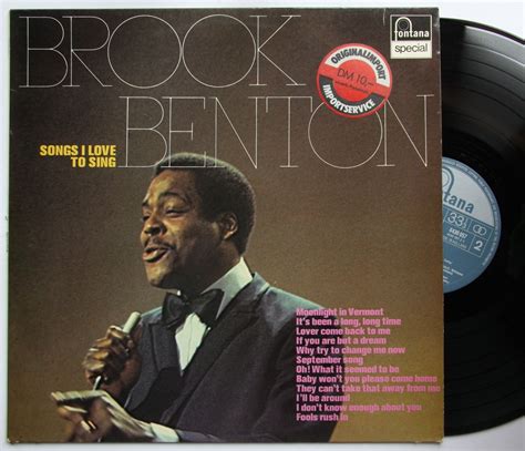 Brook Benton Songs I Love To Sing Records, LPs, Vinyl and CDs - MusicStack