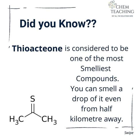 Swipe --> Thioacetone is considered a dangerous chemical due to its extremely foul odor and ...