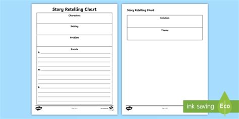 Story Retelling Graphic Organizer - English Resource - Twinkl