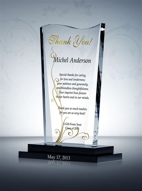 Wave-shaped Appreciation Award Plaque | Thank you teacher gifts, Teacher gifts from class, Award ...