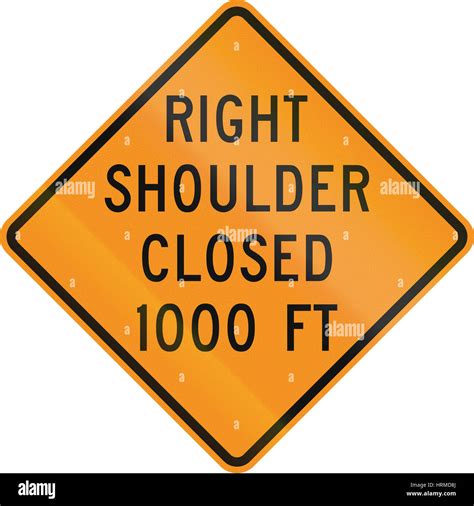 United mutcd road sign shoulder hi-res stock photography and images - Alamy