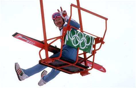 Skispringer Eddie «the Eagle» Edwards wird 1988 in Calgary zum Star