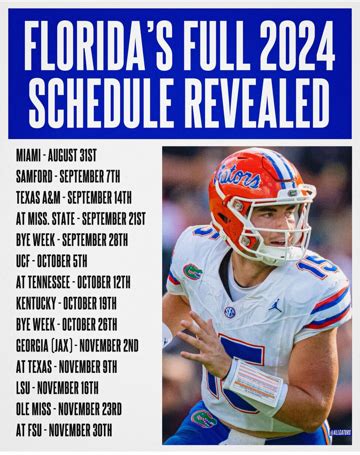 Go Gators! . . . Oh, my!: Florida Gators - 2024 Football Schedule