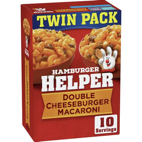 Hamburger Helper, Double Cheeseburger Macaroni, 12.1 oz - Walmart.com ...