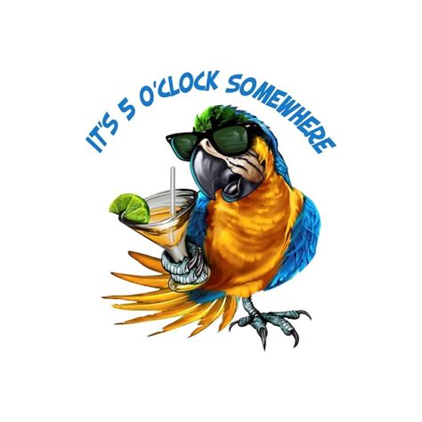 It's 5 O'clock Somewhere Decal Full Color Drinking - Etsy