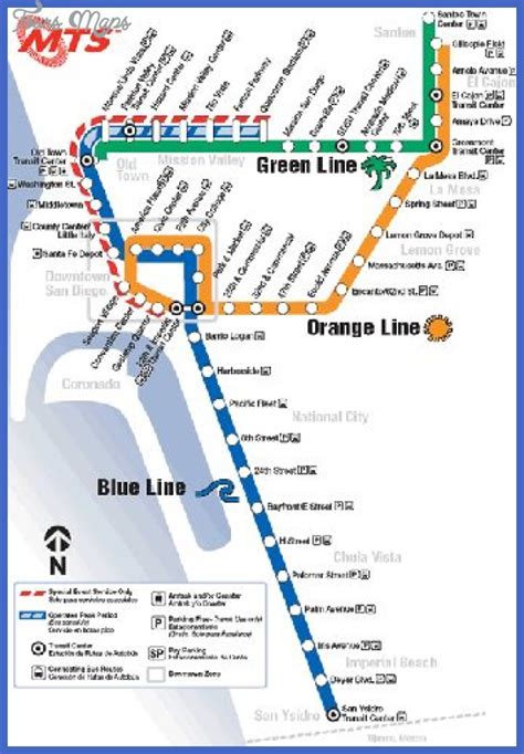 San Diego Metro Map - ToursMaps.com