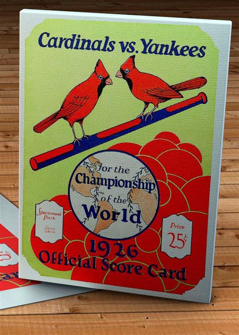 1926 Vintage St Louis Cardinals World Series Program Canvas | Etsy ...