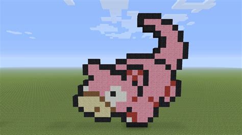 Minecraft Pixel Art - Slowpoke Pokémon #079 - YouTube