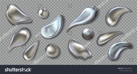 Realistic Metal Drops 3d Chrome Paint Stock Vector (Royalty Free) 1962342871 | Shutterstock