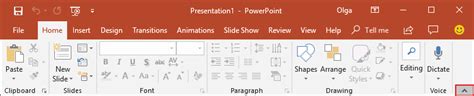 Collapse the Ribbon to get more space on screen - Microsoft PowerPoint ...