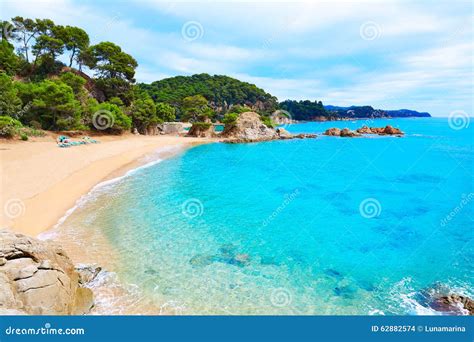 Cala Treumal Beach Lloret De Mar Costa Brava Stock Image ...