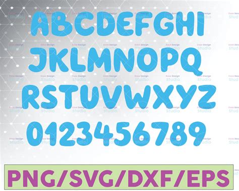 Printable Bluey Font